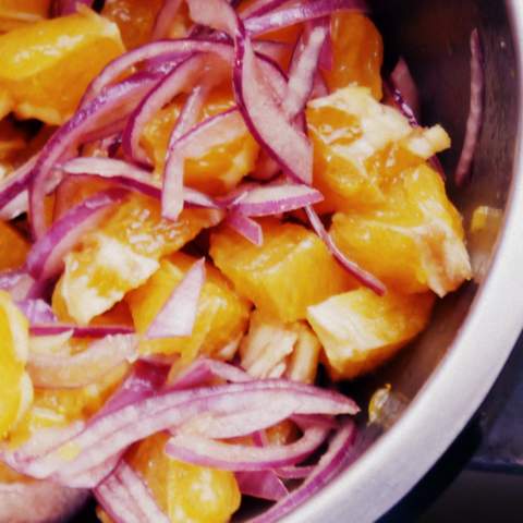 ensalada de naranja y cebolla