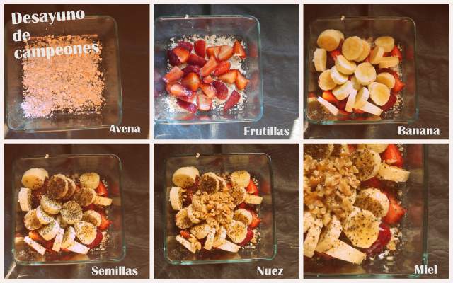 Ideas para un desayuno saludable: Frutas con avena y semillas