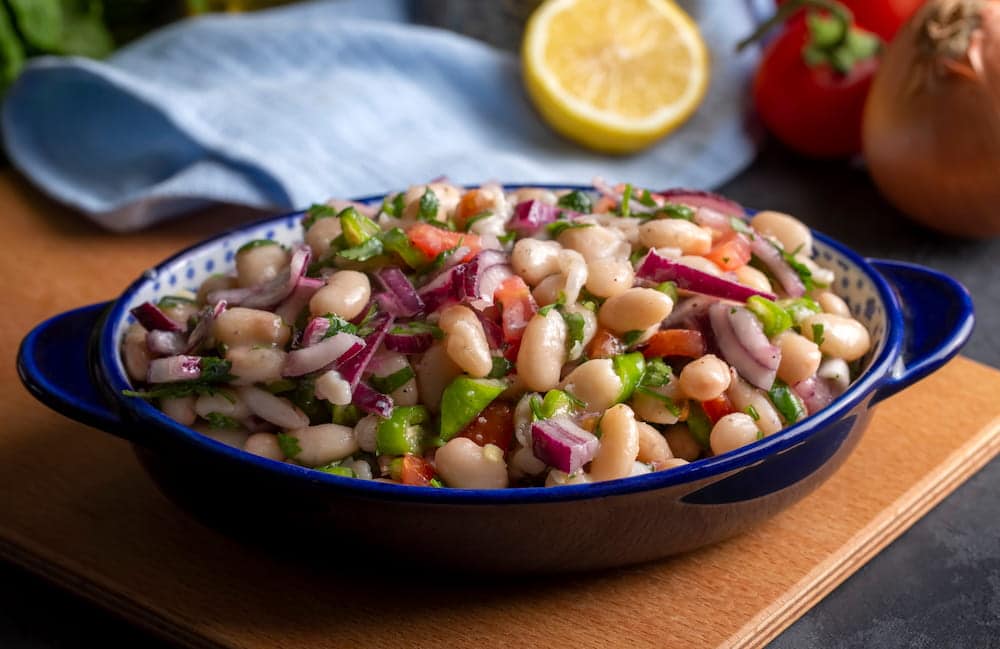 ensalada de porotos blancos casera