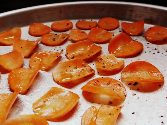 chips de zanahoria al horno