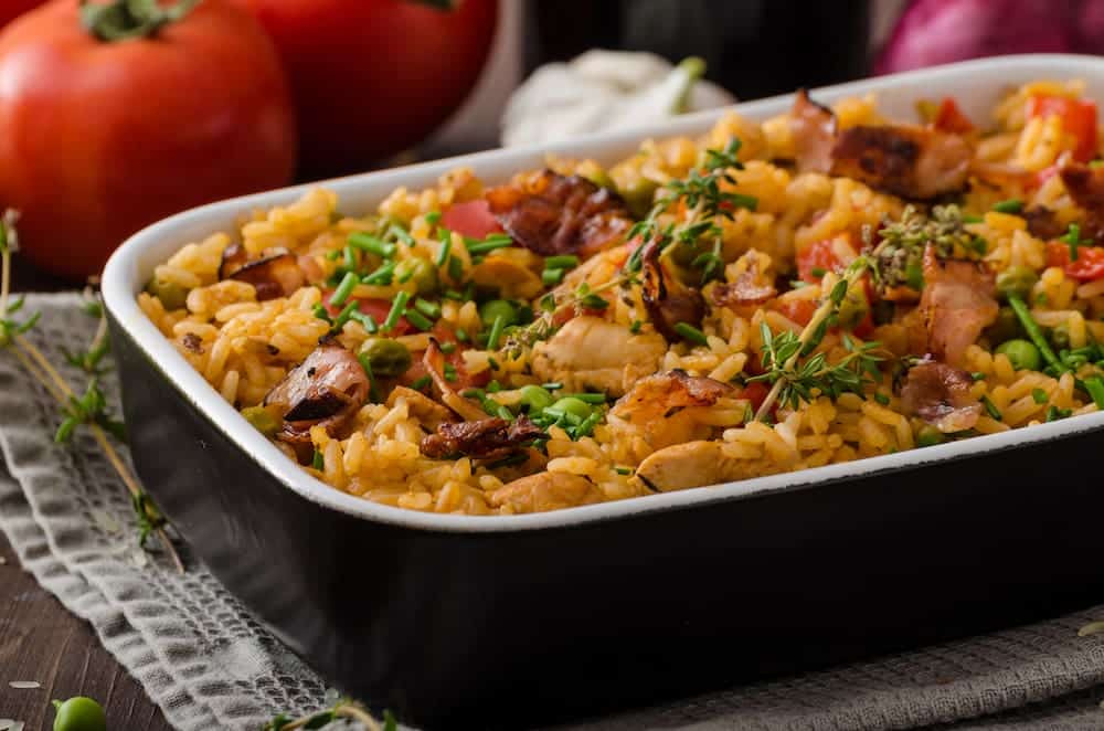 arroz con pollo receta casera