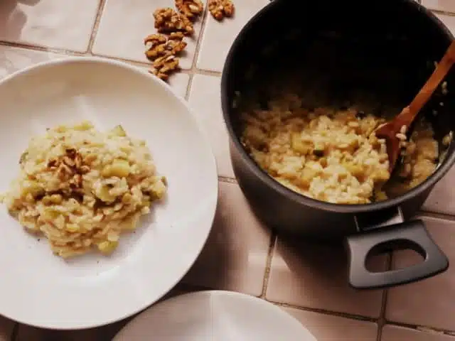 Risotto Vegetariano con Gorgonzola: mensaje para mi marido