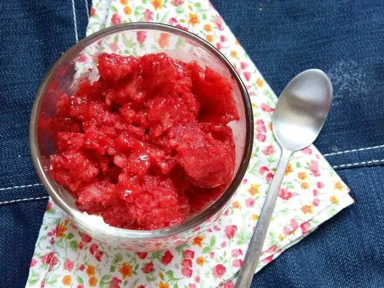 helado de frutillas