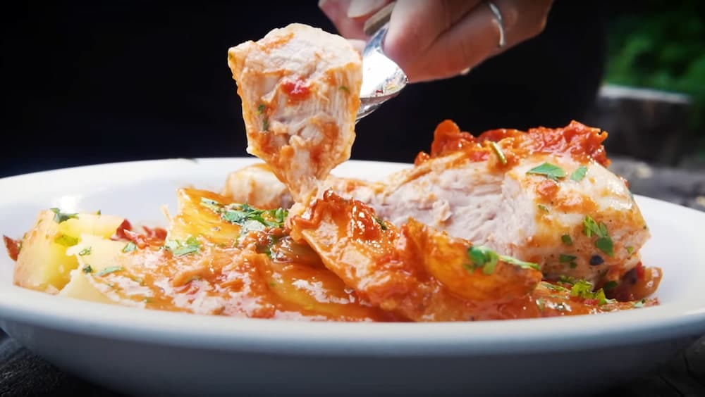 receta de pollo al disco