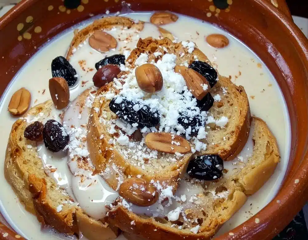 receta de capirotada de leche