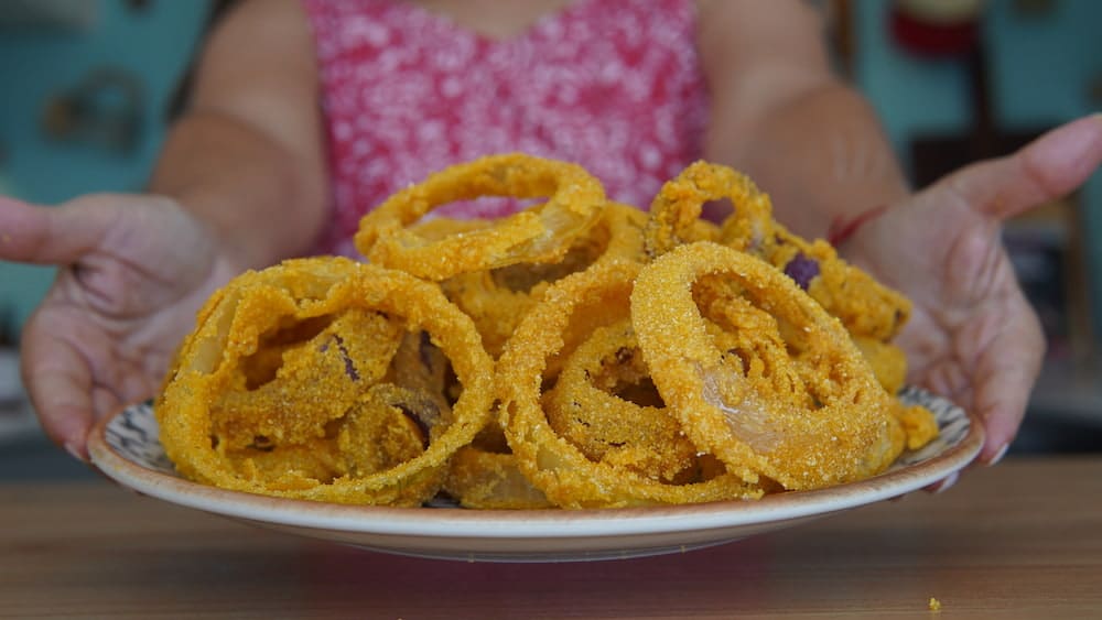 aros de cebolla fritos caseros paso a paso