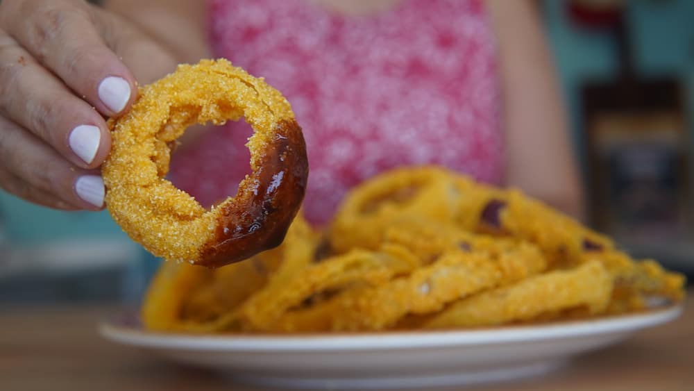 receta paso a paso aros de cebolla fritos