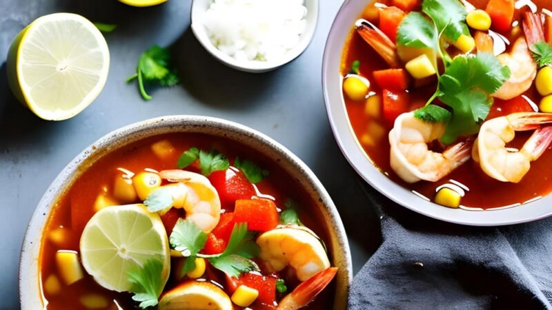 Receta de caldo de camarón