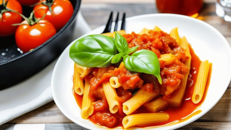 Un clásico italiano para deleitar el paladar: macarrones con tomate Como hacer macarrones con tomate de la abuela