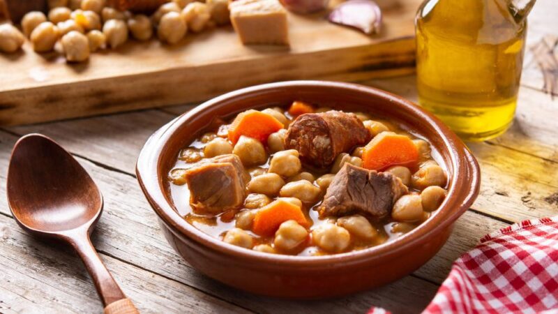 receta de garbanzos con chorizo