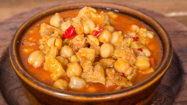 how to make tripe with chickpeas