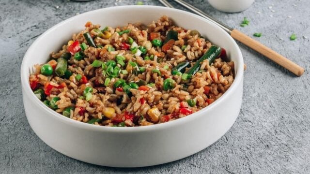 como hacer arroz con verduras