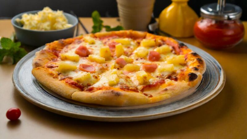 receta de pizza hawaiana