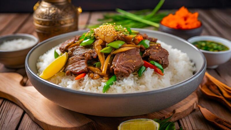 receta de carne mongoliana