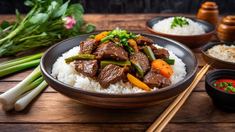 receta fácil de carne mongoliana