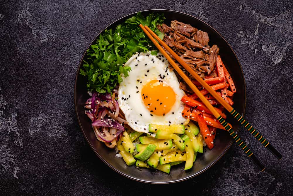como hacer bibimbap coreano