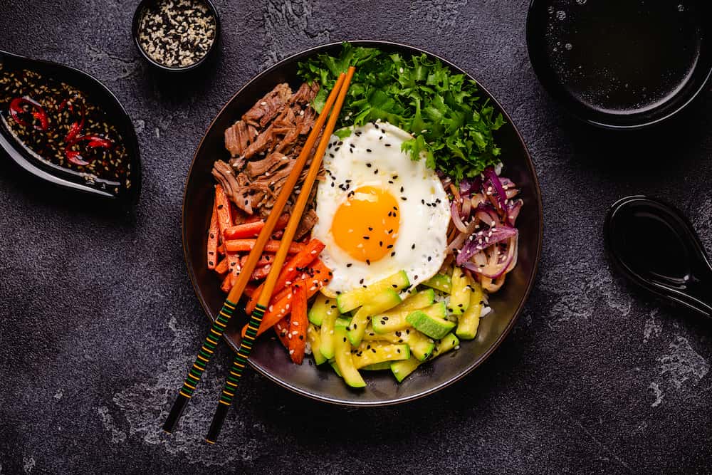 bibimbap coreano casero
