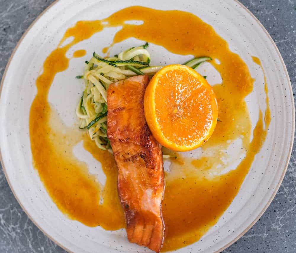 como hacer salmon a la naranja