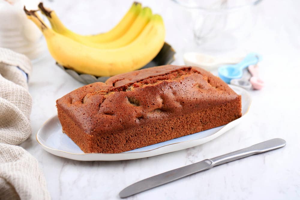 bizcocho de platano casero y fácil