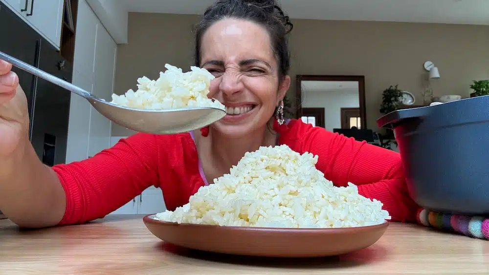 arroz blanco facil paso a paso