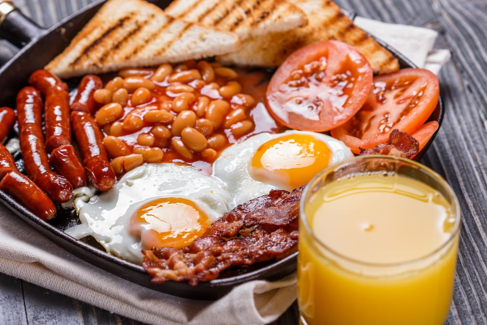 receta de desayuno tipo americano