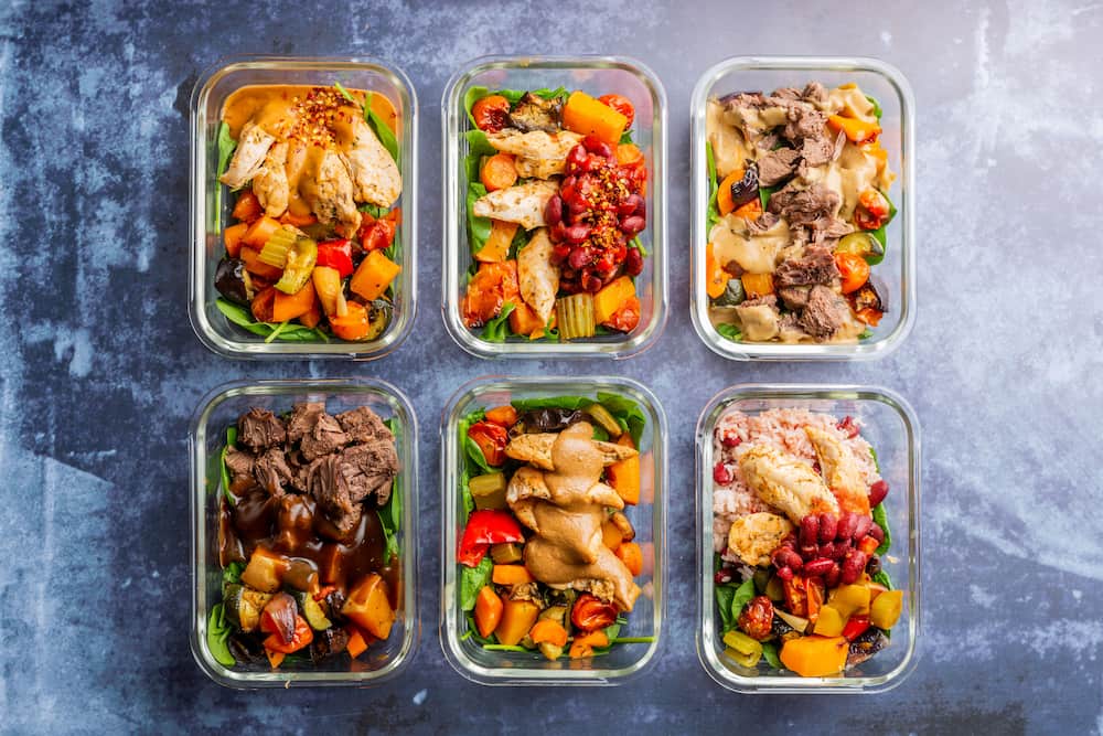 Complete weekly menu
