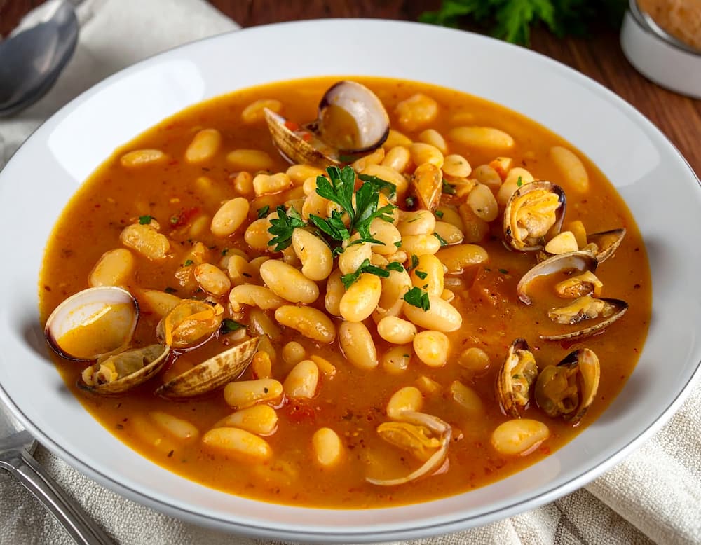 alubias con almejas y gambas