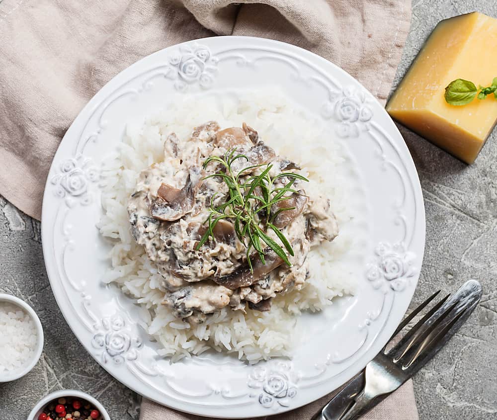 arroz con setas paso a paso facil