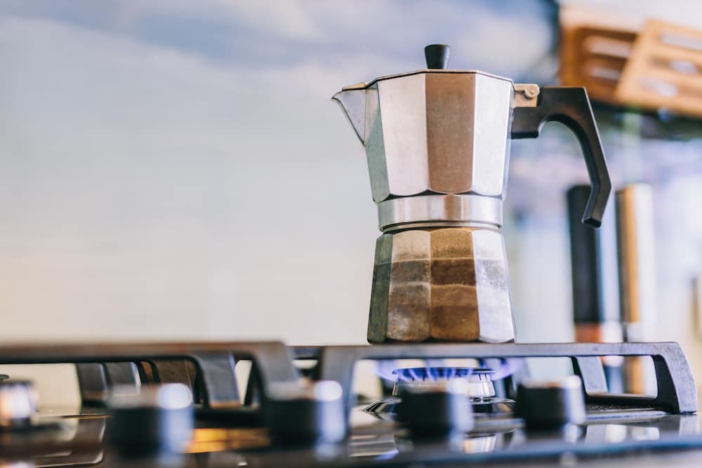 Italian coffee maker step by step
