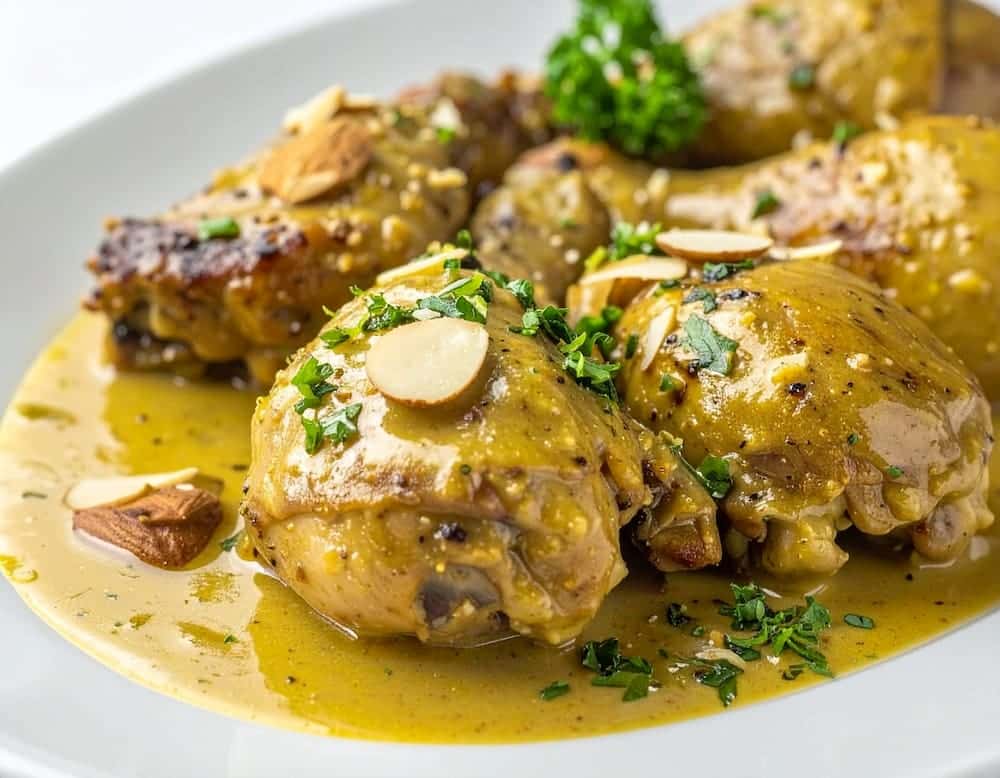 pollo en salsa de almendras fácil