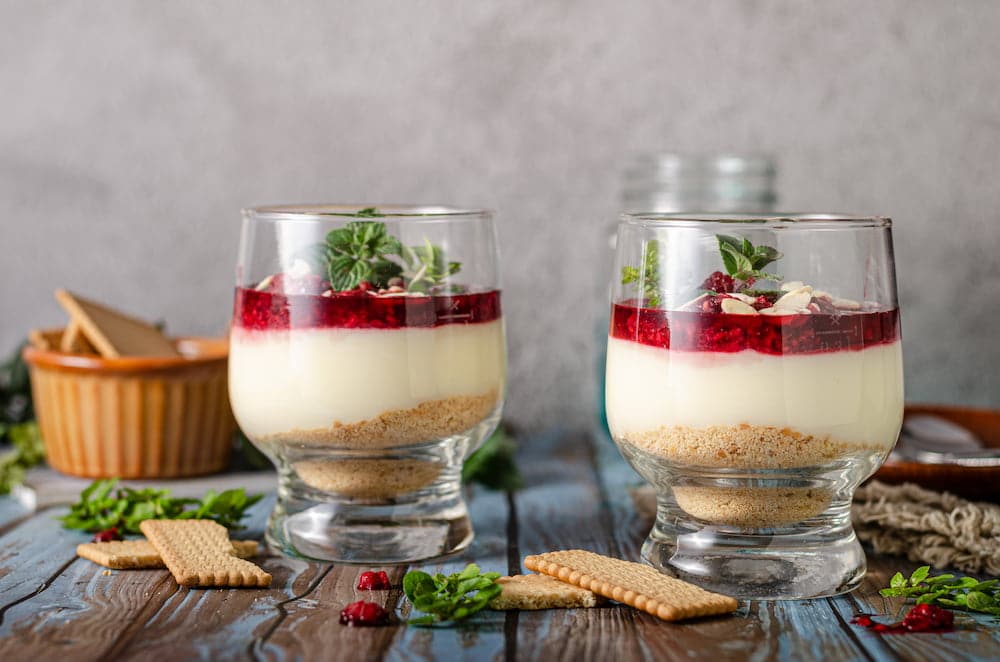 postres navideños en vasitos